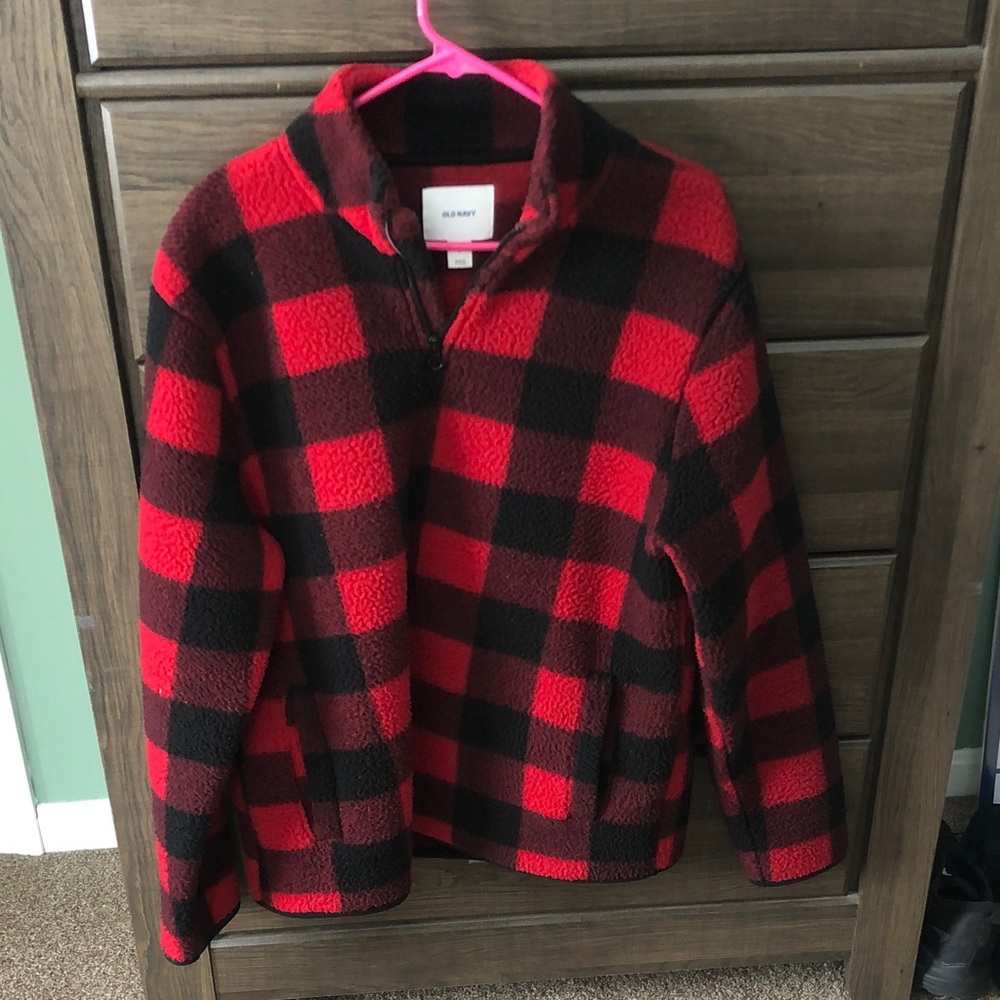Old Navy Red and Black Plaid Women’s Jacket